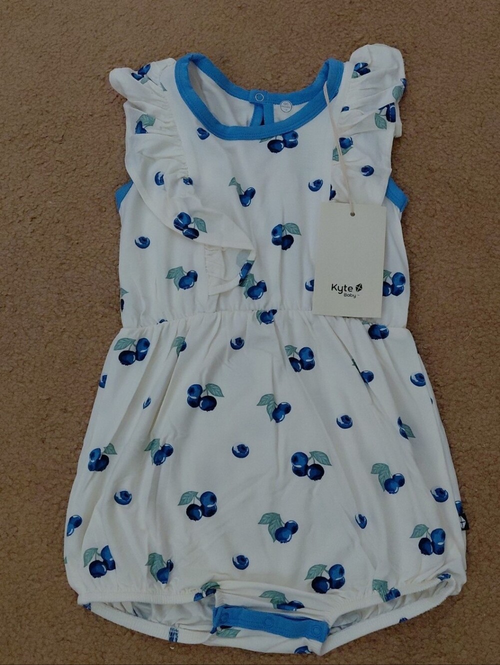 Kyte Baby Blueberry Bubble  Romper 2T